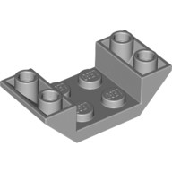 Lego ROOF TILE 4X2/45° INV., Light grey