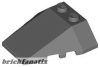 Lego Wedge 4 x 4 Triple with Stud Notches, Dark grey