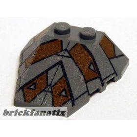   Lego Wedge 4 x 4 Triple with Stud Notches with Sith Nightspeeder Pattern 2