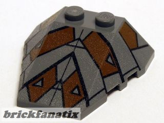 Lego Wedge 4 x 4 Triple with Stud Notches with Sith Nightspeeder Pattern 2