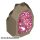 Lego Rock 1 x 1 Geode with Molded Glitter Trans-Dark Pink Crystals Pattern
