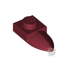 Lego Plate, Modified 1 x 1 with Tooth Horizontal, Dark red