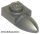 Lego Plate, Modified 1 x 1 with Tooth Horizontal, Flat silver