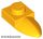 Lego Plate, Modified 1 x 1 with Tooth Horizontal, Flame yellowish orange