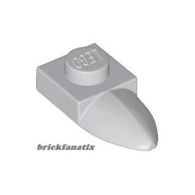   Lego Plate, Modified 1 x 1 with Tooth Horizontal, Light bluish gray