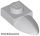 Lego Plate, Modified 1 x 1 with Tooth Horizontal, Light bluish gray