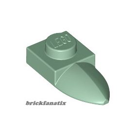 Lego Plate, Modified 1 x 1 with Tooth Horizontal, Sand green