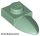 Lego Plate, Modified 1 x 1 with Tooth Horizontal, Sand green