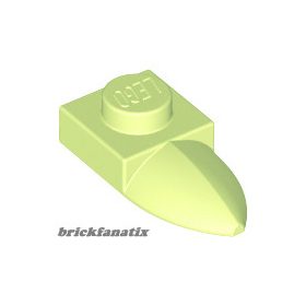   Lego Plate, Modified 1 x 1 with Tooth Horizontal, Yellowish green