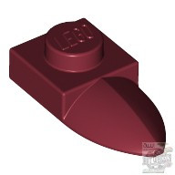 Lego PLATE 1X1 W/TOOTH, Dark red