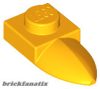 Lego Plate, Modified 1 x 1 with Tooth Horizontal, Flame yellowish orange