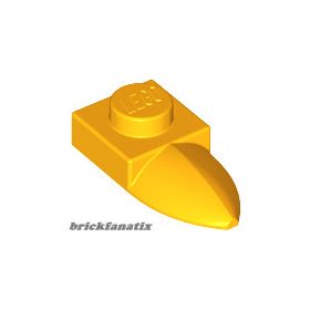   Lego Plate, Modified 1 x 1 with Tooth Horizontal, Flame yellowish orange