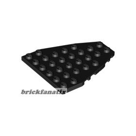  Lego Wedge, Plate 7 x 6 with Stud Notches (Boat Bow Plate), Black
