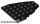 Lego Wedge, Plate 7 x 6 with Stud Notches (Boat Bow Plate), Black