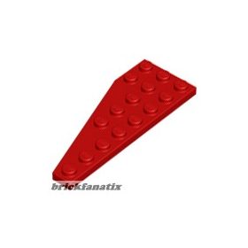 Lego RIGHT PLATE 3X8 W/ANGLE, Bright red