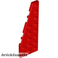 Lego LEFT PLATE 3X8 W/ANGLE, Bright red