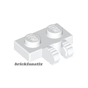 Lego PLATE 1X2 W/FORK, VERTICAL, White