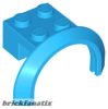 Lego Vehicle, Mudguard 4 x 2 1/2 x 1 2/3 with Arch Round, Medium azure