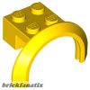 Lego Vehicle, Mudguard 4 x 2 1/2 x 1 2/3 with Arch Round, Yellow