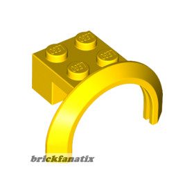   Lego Vehicle, Mudguard 4 x 2 1/2 x 1 2/3 with Arch Round, Yellow