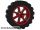 Lego Wheel 15mm D. x 6mm City Motorcycle with Black Tire 21mm D. x 6mm City Motorcycle (50862 / 50861), Red