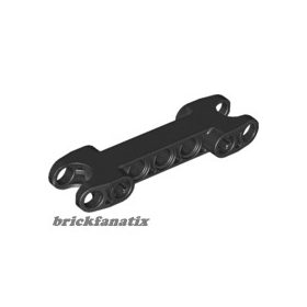  Lego Technic, Axle and Pin Connector 2 x 7 with 2 Ball Joint Sockets, Rounded Ends, Black