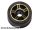 Lego Wheel 11mm D. x 6mm with 5 Spokes with Gold Outline Pattern with Black Tire 14mm D. x 6mm Solid Smooth (50944pb02 / 50945)