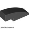 Lego Slope, Curved 3 x 1, Black