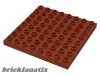 Lego Duplo, Plate 8 x 8, Reddish brown