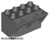 Lego Duplo, Brick 3 x 4 x 2 with Arched Parapet, Dark gray