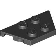 Lego PLATE 2X4X18°, Black