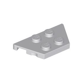 Lego PLATE 2X4X18°, Light grey