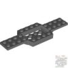Lego Vehicle, Base 4 x 12 x 3/4 with 2 x 4 Recessed Center with Smooth Underside, Dark bluish gray