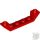 Lego Slope, Inverted 45 6 x 1 Double with 1 x 4 Cutout, Red