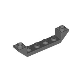   Lego Slope, Inverted 45 6 x 1 Double with 1 x 4 Cutout, Dark bluish gray