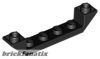 Lego Slope, Inverted 45 6 x 1 Double with 1 x 4 Cutout, Black