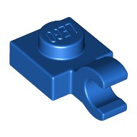 Lego PLATE 1X1 W/HOLDER, Bright blue