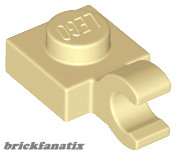 Lego PLATE 1X1 W/HOLDER, Tan