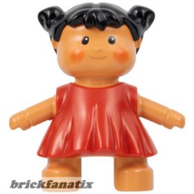   Lego Duplo Figure, Doll, Sarah's Baby, Red Dress (4142618 / 6052347)