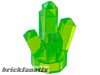 Lego Rock 1 x 1 Crystal 5 Point, Trans bright green