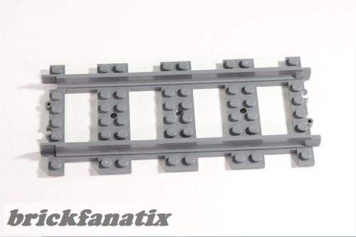 Lego Train, Track Plastic (RC Trains) Straight, Dark grey