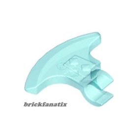 Lego Minifigure, Weapon Axe Head with Clip, Trans-light blue