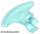 Lego Minifigure, Weapon Axe Head with Clip, Trans-light blue