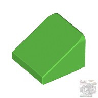 Lego ROOF TILE 1X1X2/3, ABS, Bright green