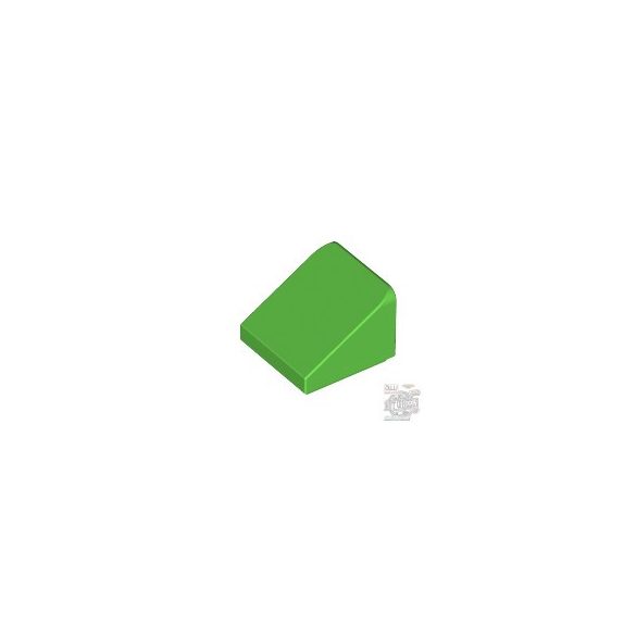 Lego ROOF TILE 1X1X2/3, ABS, Bright green