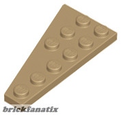 Lego Wedge, Plate 6 x 3 Right, Dark tan
