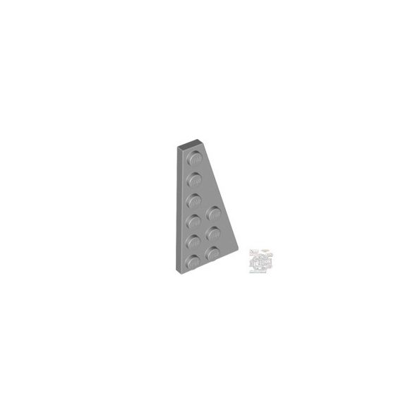Lego Right Plate 3X6 W. Angle, Light grey