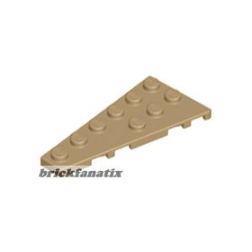 Lego Wedge Plate 6 x 3 Left, Dark tan