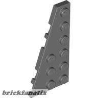 Lego Left Plate 3X6 W. Angle, Dark grey