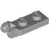 Lego PLATE 1X2 W/FORK/VERTICAL/END, Light gray